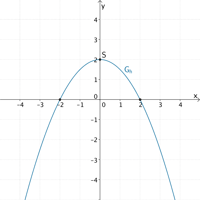 Graph der Funktion h