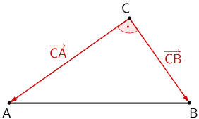 Planskizze: Bei C rechtwinkliges Dreieck ABC