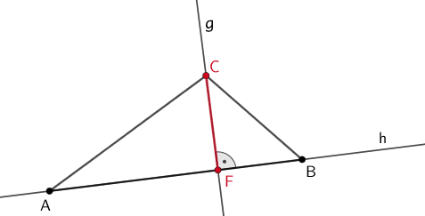 Höhe [CF] im Dreieck ABC