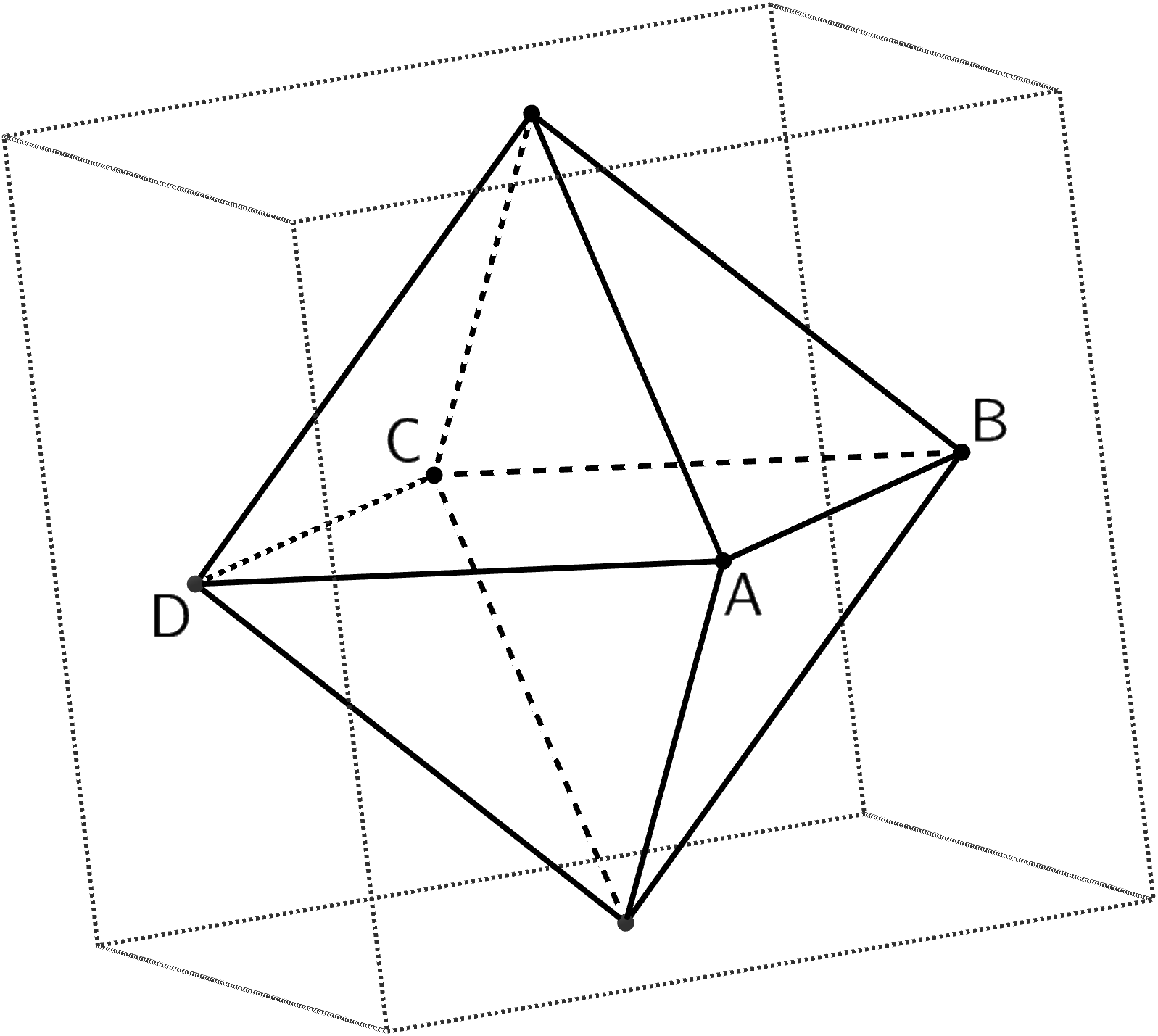 Abbildung Geometrie 1/2 Prüfungsteil A Mathematik Abitur Bayern 2024